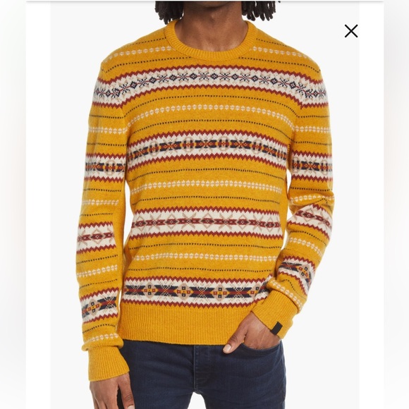 Rag & Bone Wesley Fair Isle Wool Crewneck Sweater Small NWOT - Picture 2 of 6